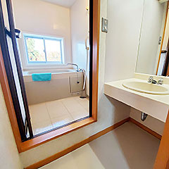 Toilet entrance width 52cm, step height 10cm, washbasin height 75cm